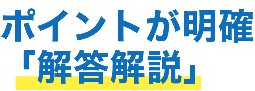ポイントが明確解答解説